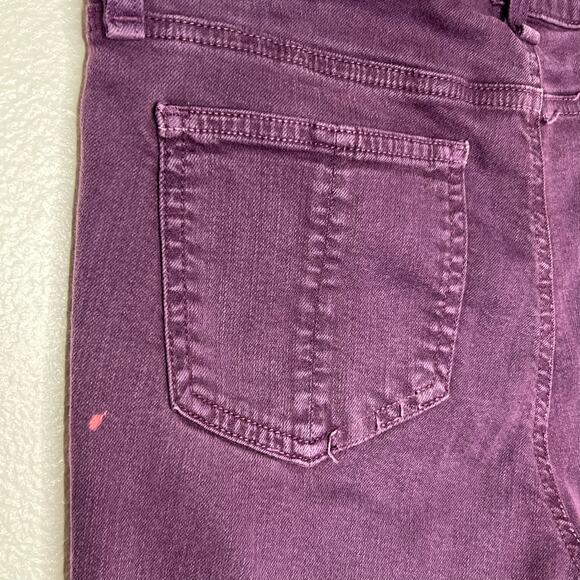 RAG & BONE Womens Zipper Capri Skinny Ankle Jeans Mid Rise Purple Plum Size 27 - Picture 7 of 11